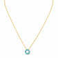 Circle of Life Necklace - Swiss Blue Topaz