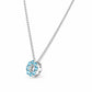 Circle of Life Necklace - Swiss Blue Topaz
