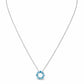 Circle of Life Necklace - Swiss Blue Topaz