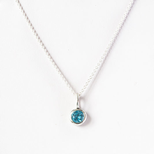 Lexi, Swiss Blue Topaz Necklace