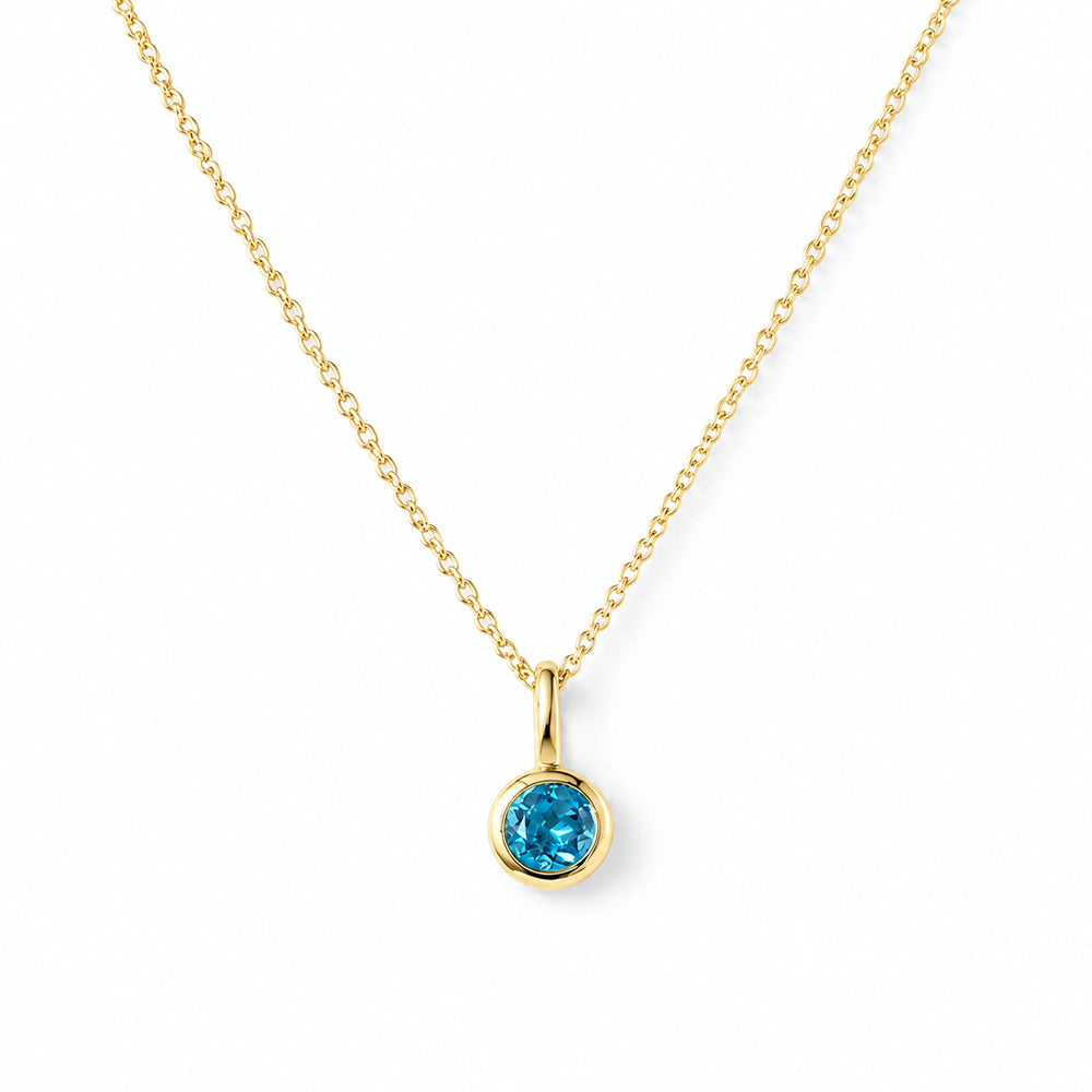 Lexi, Swiss Blue Topaz Pendant