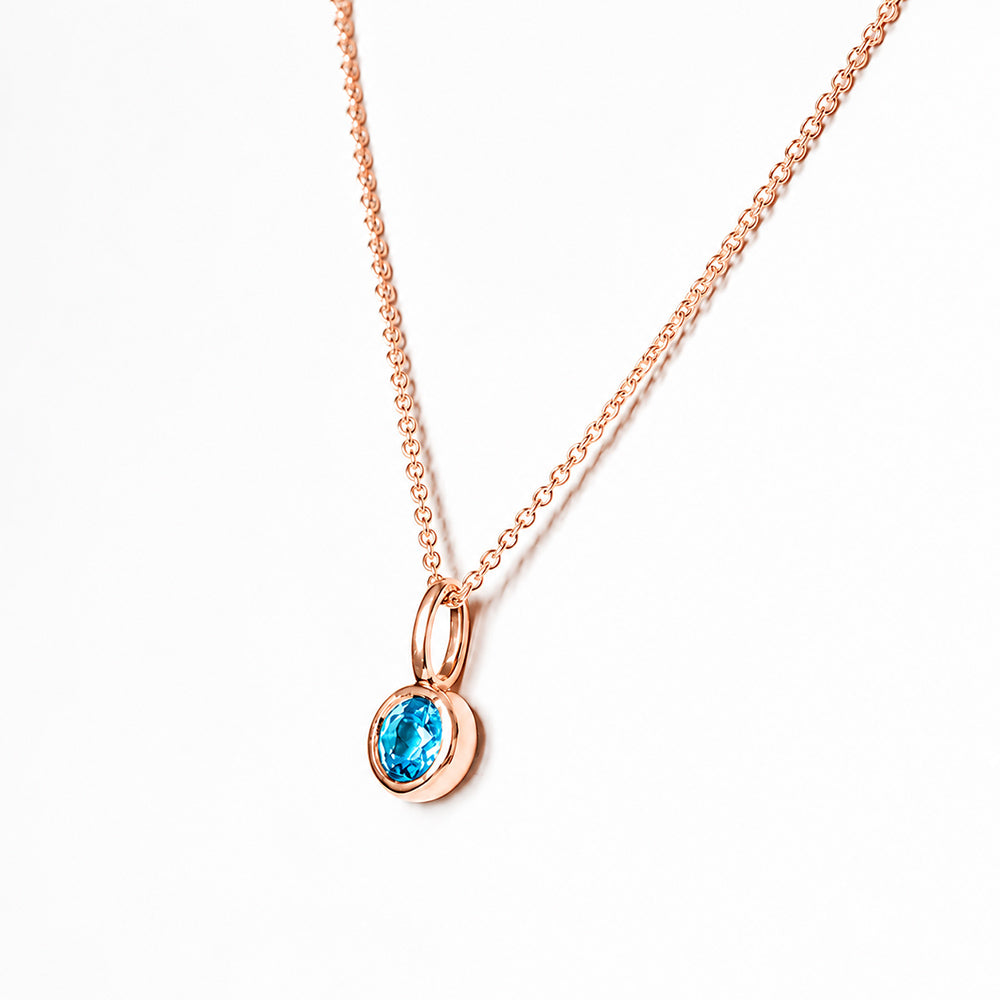 Lexi, Swiss Blue Topaz Pendant