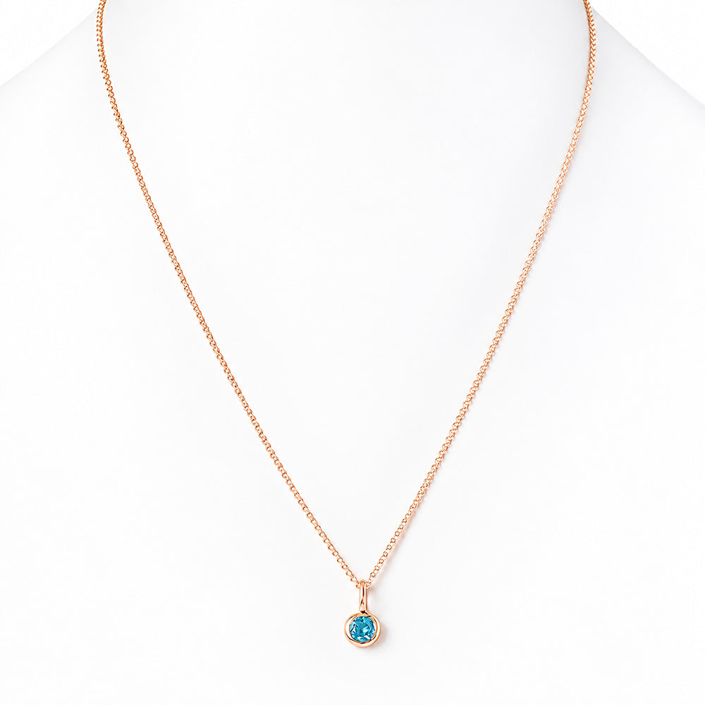 Lexi, Swiss Blue Topaz Pendant