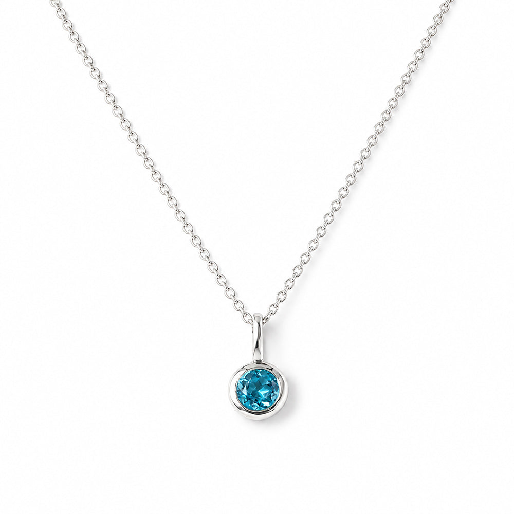 Lexi, Swiss Blue Topaz Pendant