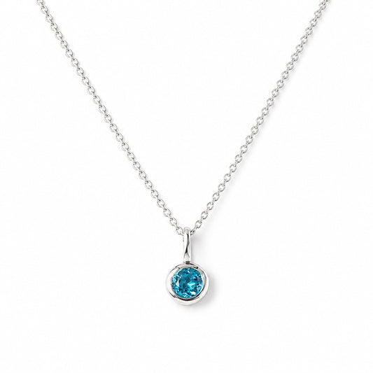 Lexi, Swiss Blue Topaz Pendant