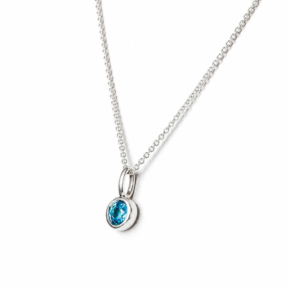 Lexi, Swiss Blue Topaz Pendant