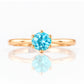 Tulip, a Six Claw Swiss Blue Topaz Ring - Victoria's Jewellery