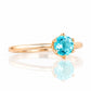 Tulip, a Six Claw Swiss Blue Topaz Ring - Victoria's Jewellery
