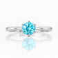 Tulip, a Six Claw Swiss Blue Topaz Ring - Victoria's Jewellery