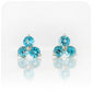 The Trilogy Swiss Blue Topaz Stud Earrings