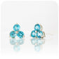 The Trilogy Swiss Blue Topaz Stud Earrings