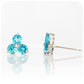 The Trilogy Swiss Blue Topaz Stud Earrings