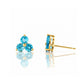 The Trilogy Swiss Blue Topaz Stud Earrings - Victoria's Jewellery