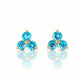 The Trilogy Swiss Blue Topaz Stud Earrings - Victoria's Jewellery