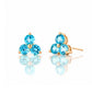 The Trilogy Swiss Blue Topaz Stud Earrings - Victoria's Jewellery