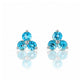 The Trilogy Swiss Blue Topaz Stud Earrings - Victoria's Jewellery