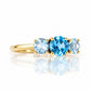 Aria, Swiss and Sky Blue Topaz Trilogy Ring - Victoria's Jewellery