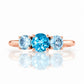Aria, Swiss and Sky Blue Topaz Trilogy Ring - Victoria's Jewellery