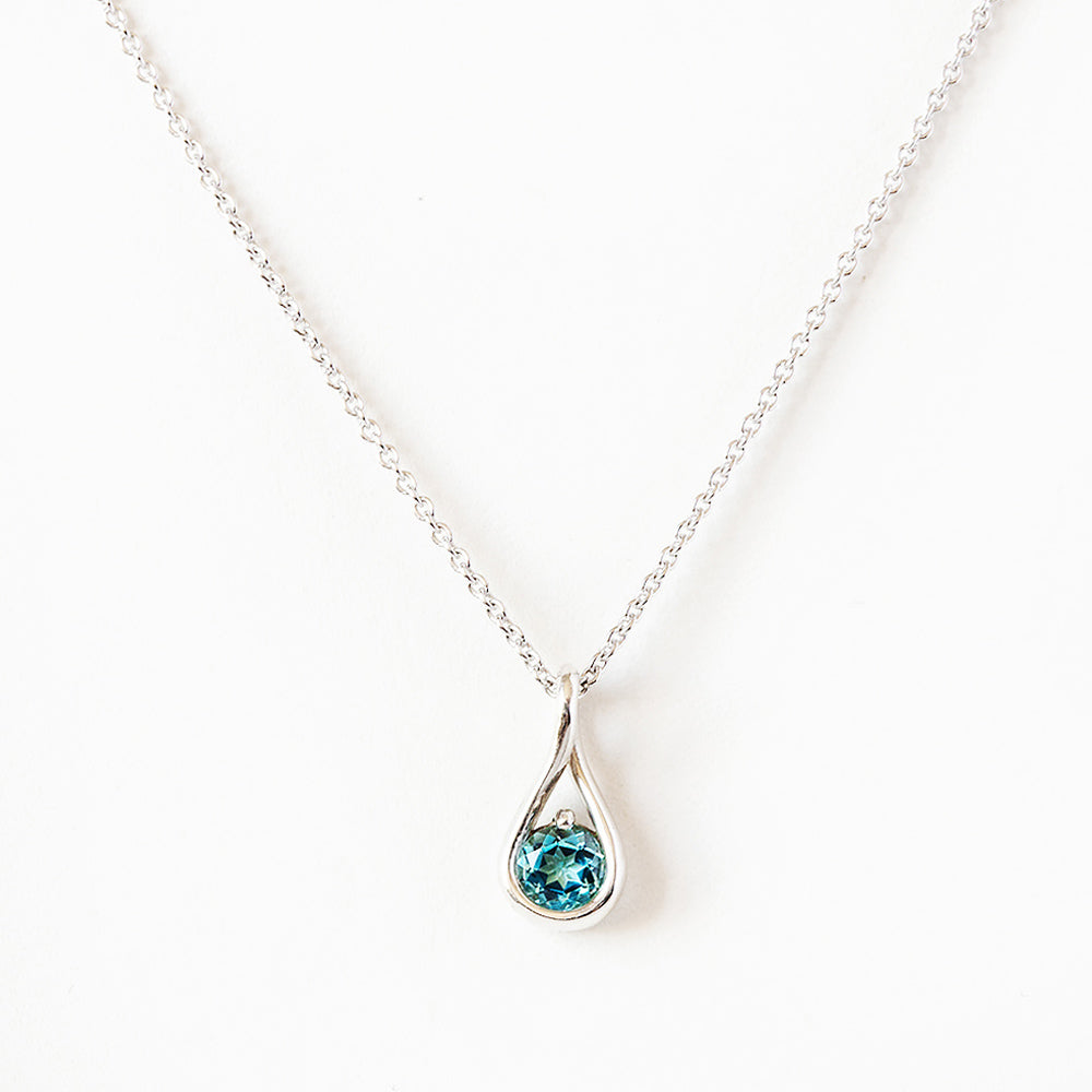 Savannah, Swiss Blue Topaz Necklace