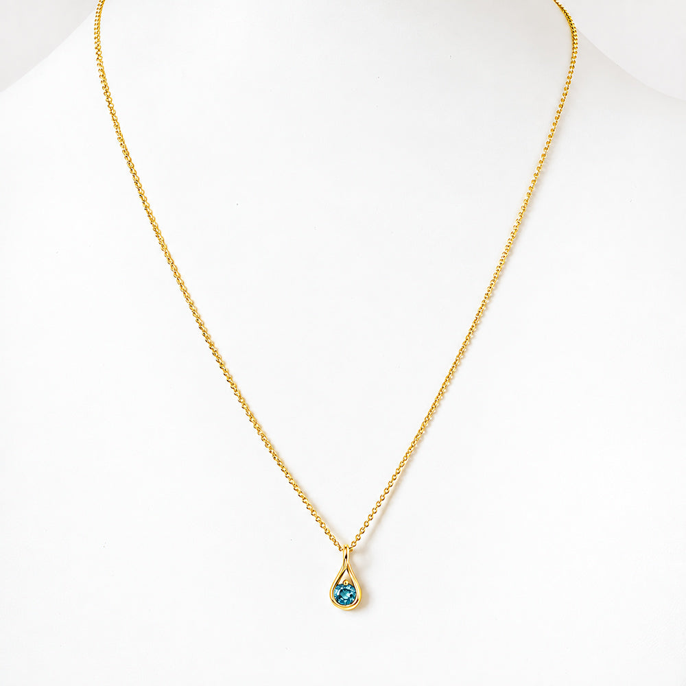 Savannah, Swiss Blue Topaz Pendant