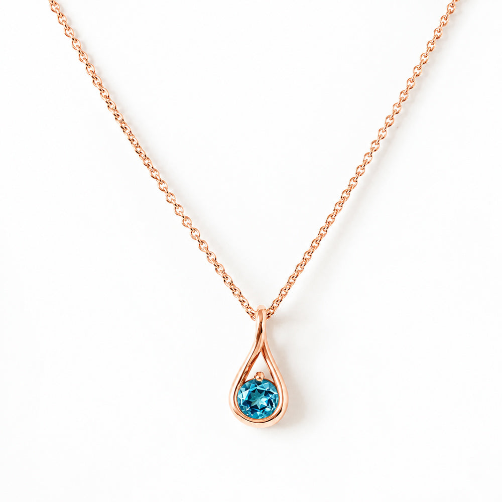 Savannah, Swiss Blue Topaz Pendant
