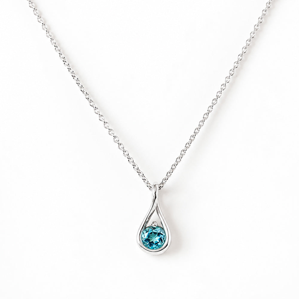 Savannah, Swiss Blue Topaz Pendant