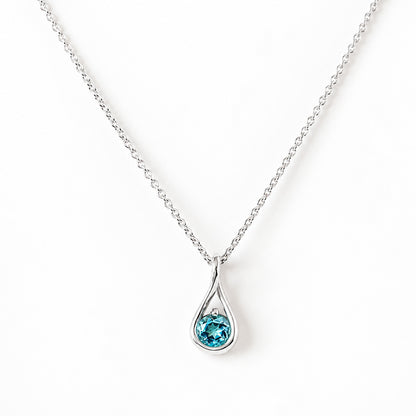 Savannah, Swiss Blue Topaz Pendant