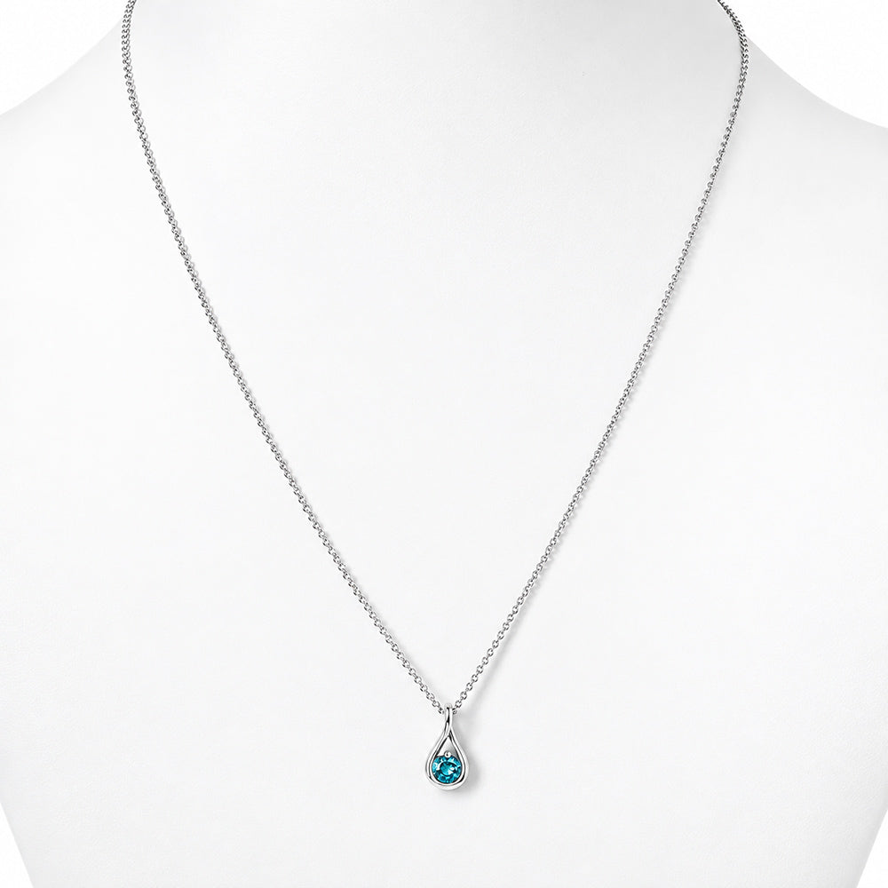 Savannah, Swiss Blue Topaz Pendant