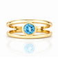 Harper, Round cut Swiss Blue Topaz Split Band Ring - Victoria's Jewellery