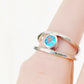 Harper, Round cut Swiss Blue Topaz Split Band Ring