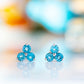 The Trilogy Swiss Blue Topaz Stud Earrings