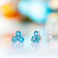 The Trilogy Swiss Blue Topaz Stud Earrings