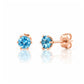 Tulip, Swiss Blue Topaz Stud Earrings - 5mm
