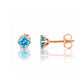 Tulip, Swiss Blue Topaz Stud Earrings - 5mm