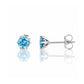 Tulip, Swiss Blue Topaz Stud Earrings - 5mm