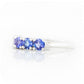 Brilliant Round cut Tanzanite Half Eternity Anniversary December Birthstone Ring - Victoria's Jewellery