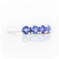 Brilliant Round cut Tanzanite Half Eternity Anniversary December Birthstone Ring - Victoria's Jewellery