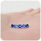 Brilliant Round cut Tanzanite Half Eternity Anniversary December Birthstone Ring - Victoria's Jewellery