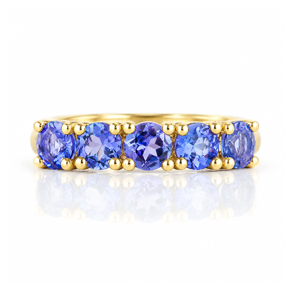 Annie, a Tanzanite Half Eternity Ring - Victoria's Jewellery