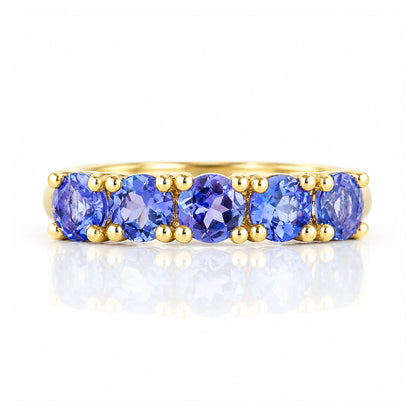 Annie, a Tanzanite Half Eternity Ring - Victoria's Jewellery