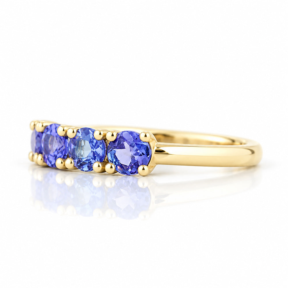 Annie, a Tanzanite Half Eternity Ring - Victoria's Jewellery
