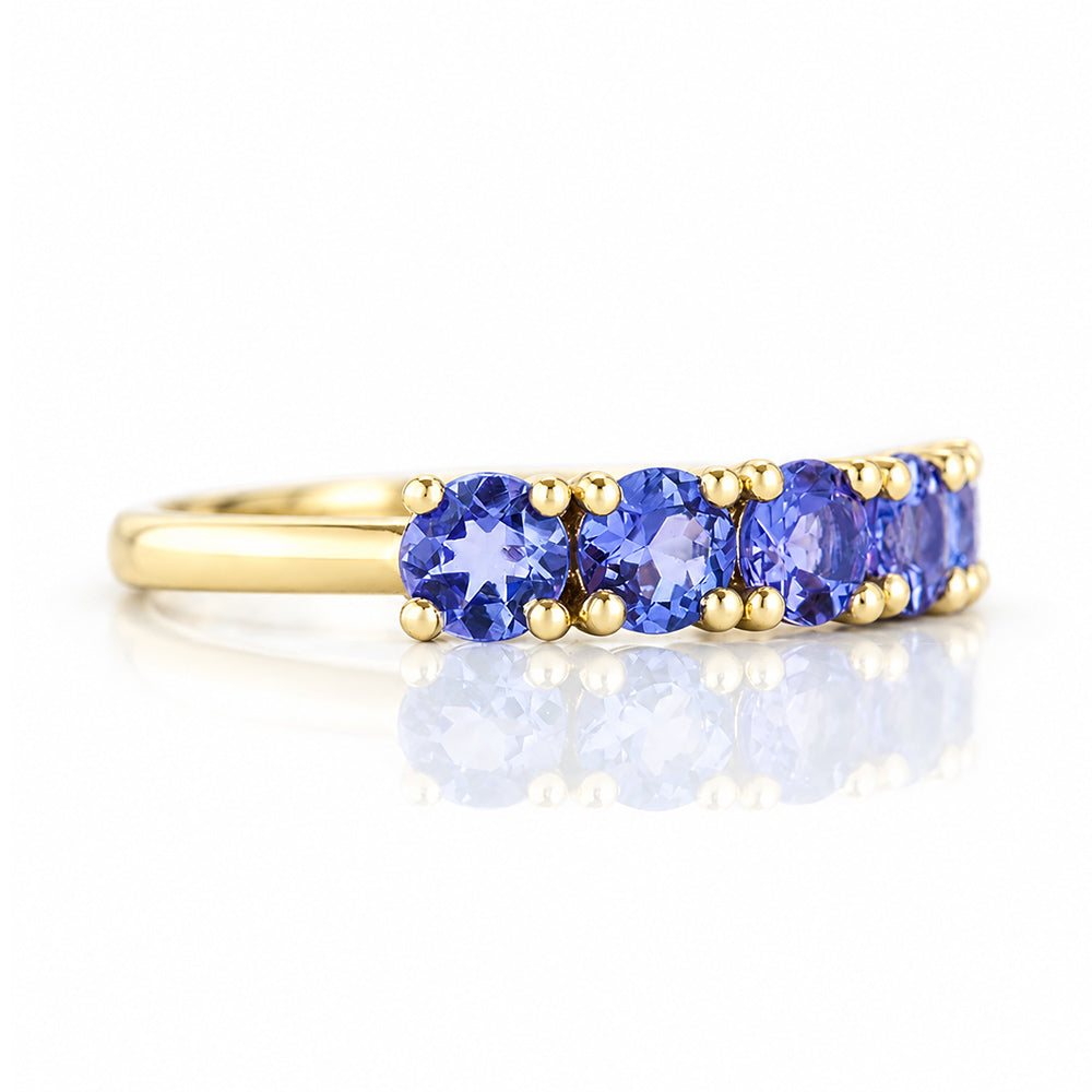 Annie, a Tanzanite Half Eternity Ring - Victoria's Jewellery