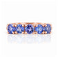 Annie, a Tanzanite Half Eternity Ring - Victoria's Jewellery