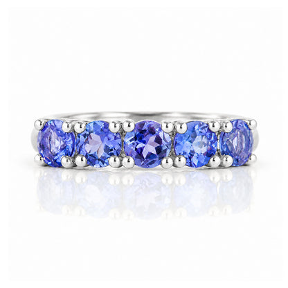 Annie, a Tanzanite Half Eternity Ring - Victoria's Jewellery