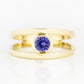 Harper, Round cut Tanzanite Split Band Ring