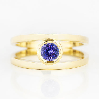 Harper, Round cut Tanzanite Split Band Ring - Victoria's Jewellery