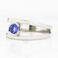 Harper, Round cut Tanzanite Split Band Ring