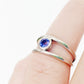 Harper, Round cut Tanzanite Split Band Ring