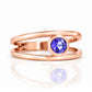 Harper, Round cut Tanzanite Split Band Ring - Victoria's Jewellery