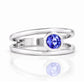 Harper, Round cut Tanzanite Split Band Ring - Victoria's Jewellery